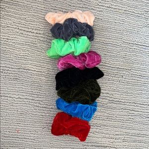 8 Velvet Scrunchies